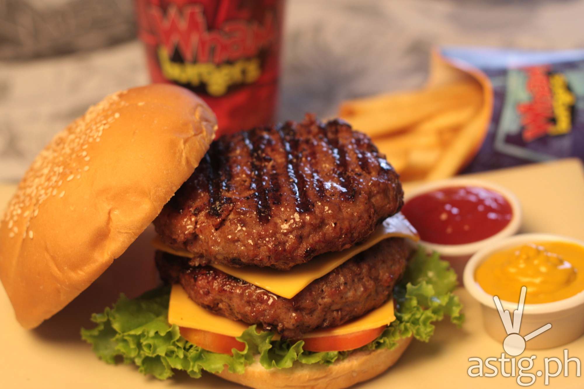 Wham! Burgers - Double Whammy with cheese