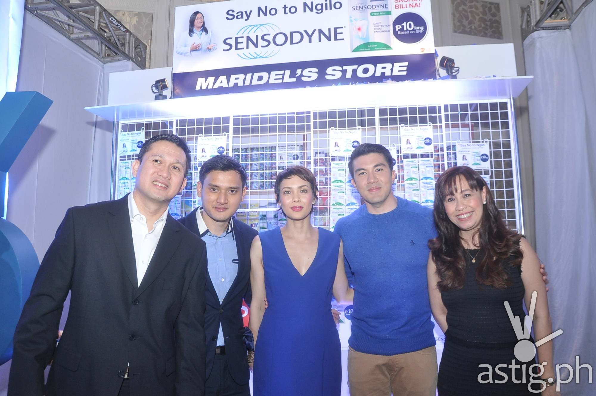 Jeoff Yulo, GM GSK Consumer Healthcare, Eduardo Cimafranca III Group Prod Mgr Oral Care, Angel Jacob, Campaign Advocate Luis Manzano and Giki Martija Marketing Director GSK Consumer HC