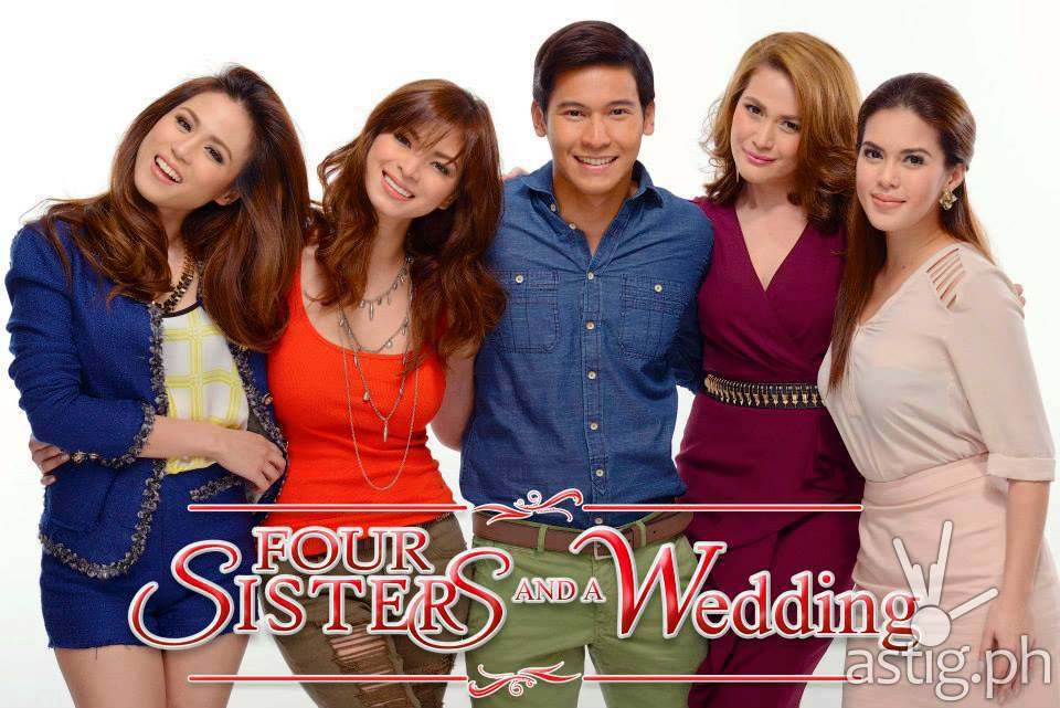 Toni Gonzaga, Angel Locsin, Enchong Dee, Bea Alonzo, and Shaina Magdayao in Four Sisters and a Wedding