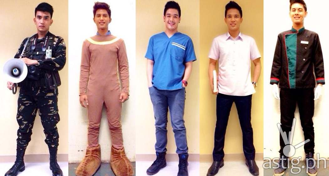 It's Showtime's GANDANG LALAKE contestants include a soldier, a service crew mascot, an X-ray aide, an elementary school teacher, and a room steward