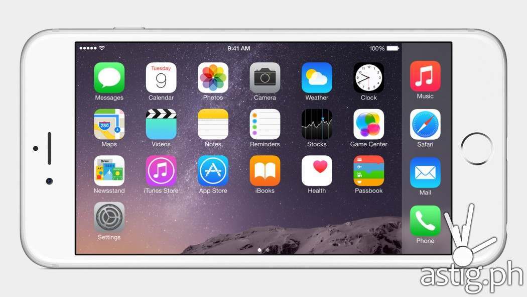Apple iPhone 6 landscape home