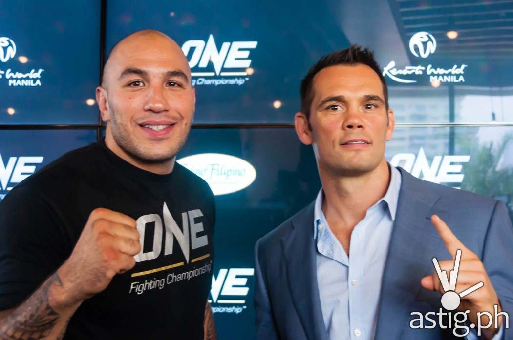 Rich Franklin and Brandon "The Truth" Vera at the ONE FC press conference held in Manila, Philippines