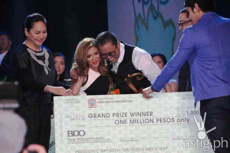 GRAND PRIZE WINNER: 'Mahal Ko o Mahal Ako' composed by Edwin Marollano and interpreted by KZ Tandingan emerged grand prize winner at the 'Himig Handog Pinoy Pop Love Songs 2014'