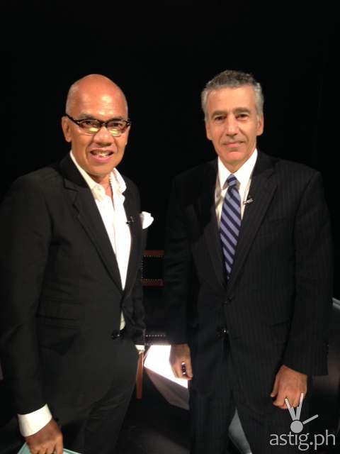 Boy Abunda with US Ambassador Goldberg