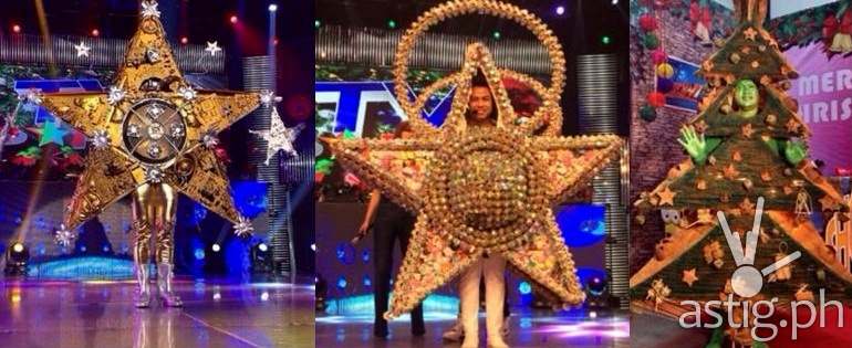 Mga taong parol sa TV PAROL ng It's Showtime---mga parol na gawa sa hindi ordinaryo at recycled na materyal
