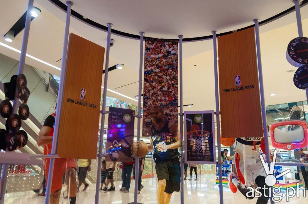 NBA League Pass display ouside the Globe GEN3 Next Act store in SM North EDSA