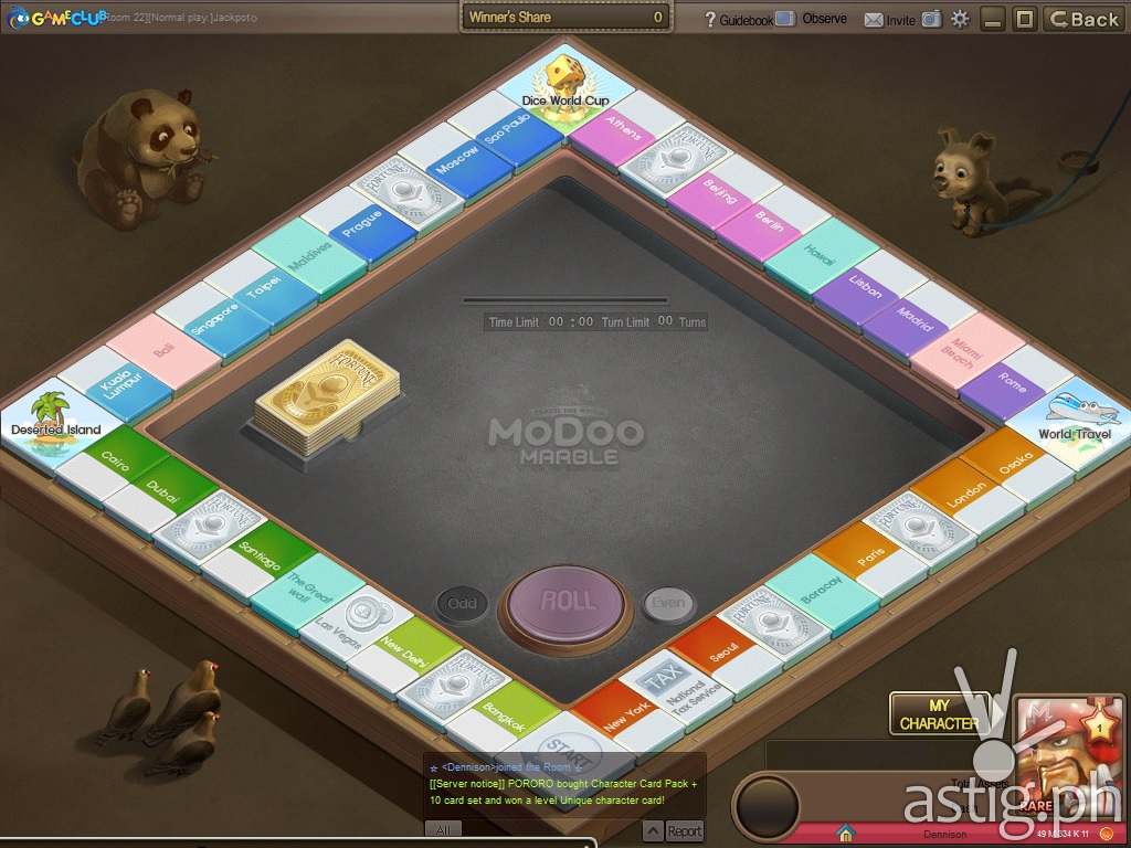 Check out the Modoo Marble game board: that's Boracay right beside Paris!