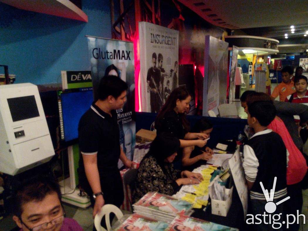 PMCM marketing booth at the Fast & Furious 7 special blocked screening held in SM Megamall