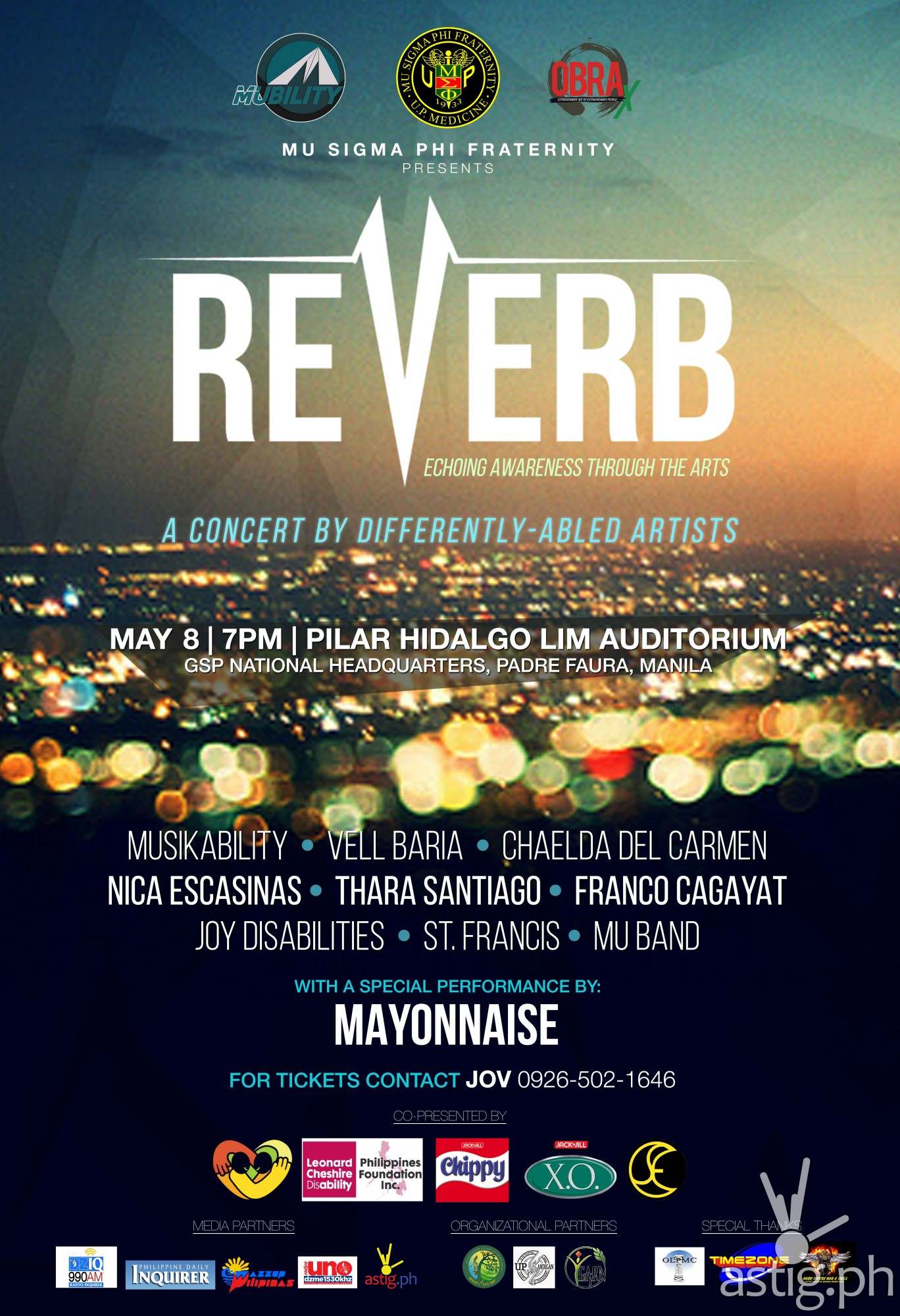 Mu Sigma Phi Fraternity Reverb event poster