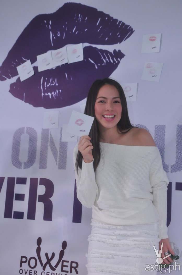 Andi Manzano with her Power Pout against the Cervical Cancer