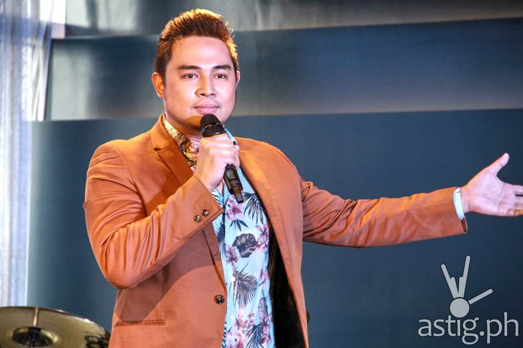 Jed Madela at the album launch for Iconic