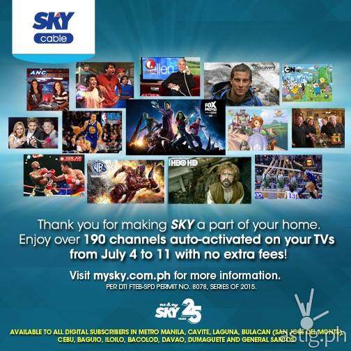 Sky Cable 25th anniversary promo