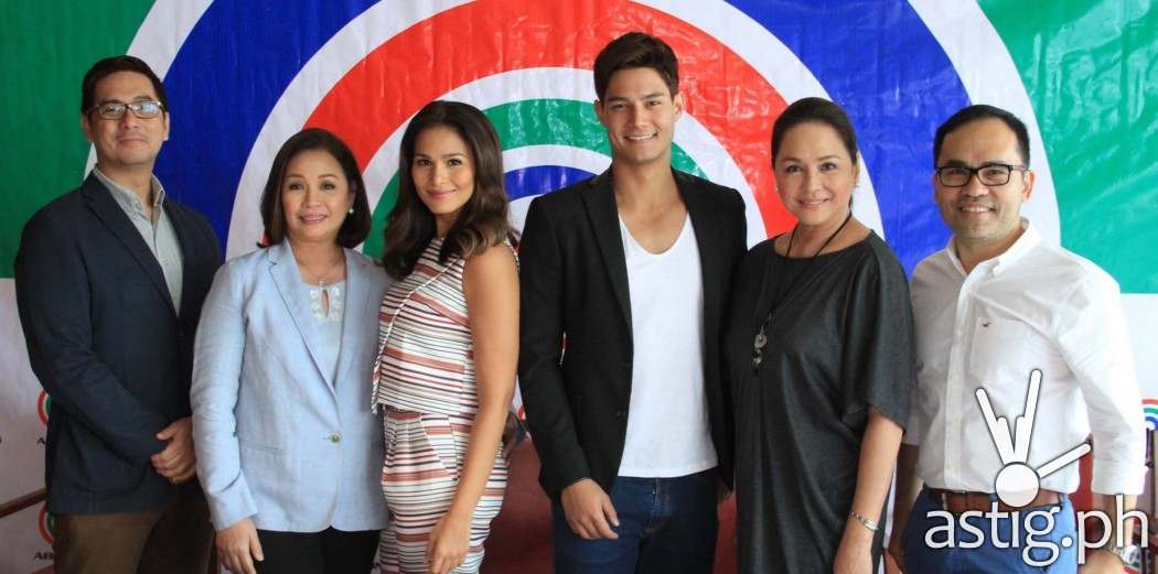 ABS-CBN TV Production head Laurenti Dyogi, ABS-CBN Free TV head Cory Vidanes, Iza Calzado, Daniel Matsunaga, ABS-CBN president and CEO Charo Santos-Concio, at chief finance officer Aldrin Cerrado.