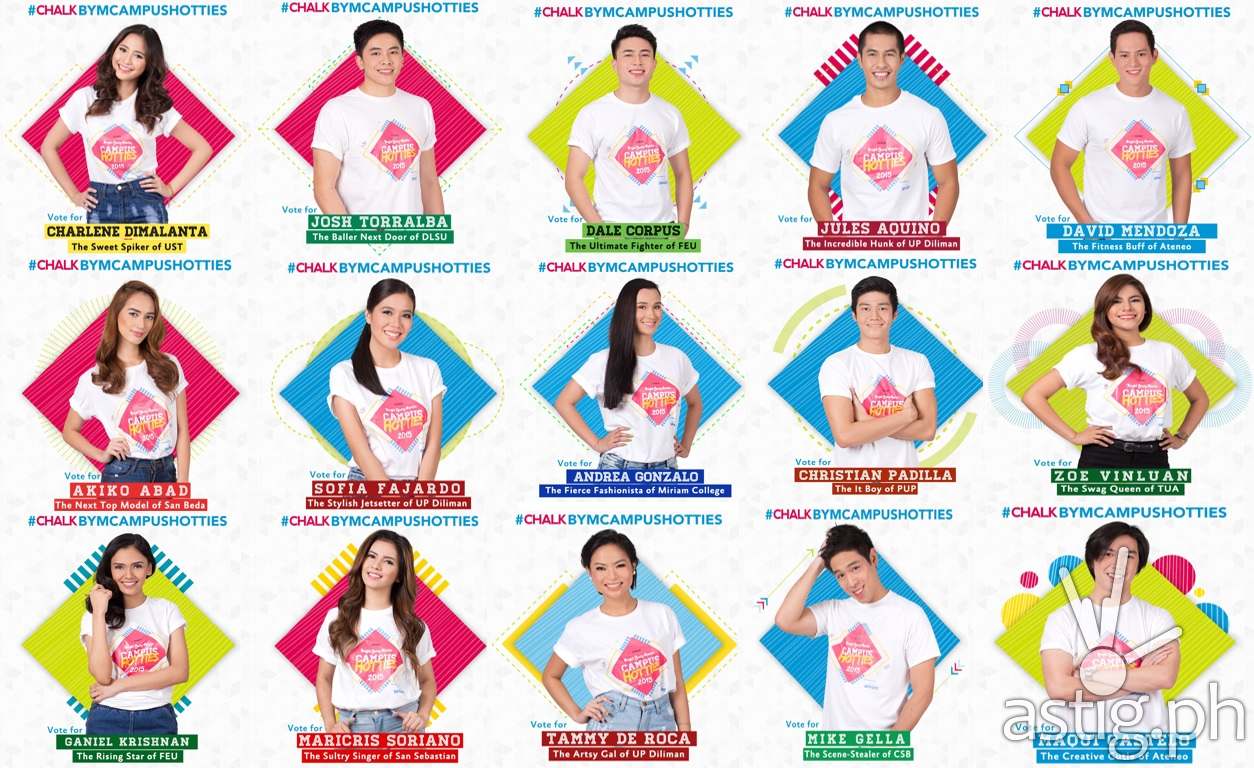CHALK BRIGHT YOUNG MANILA CAMPUS HOTTIES 2015 FINALISTS