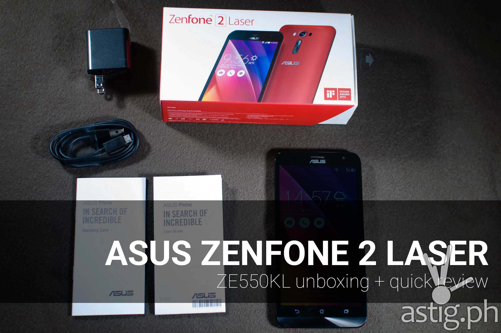 ASUS Zenfone 2 Laser unboxing review video