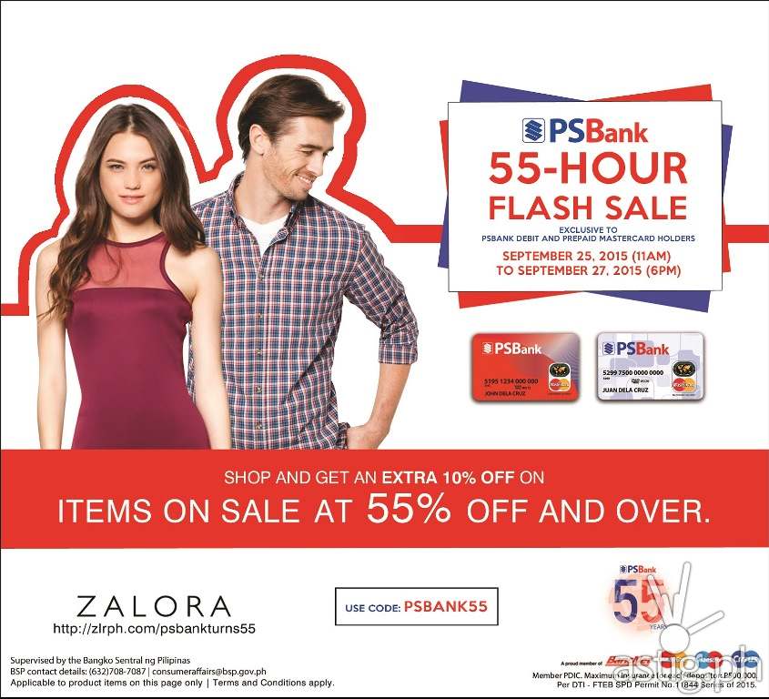 PSBank-Zalora 55 hour flash sale
