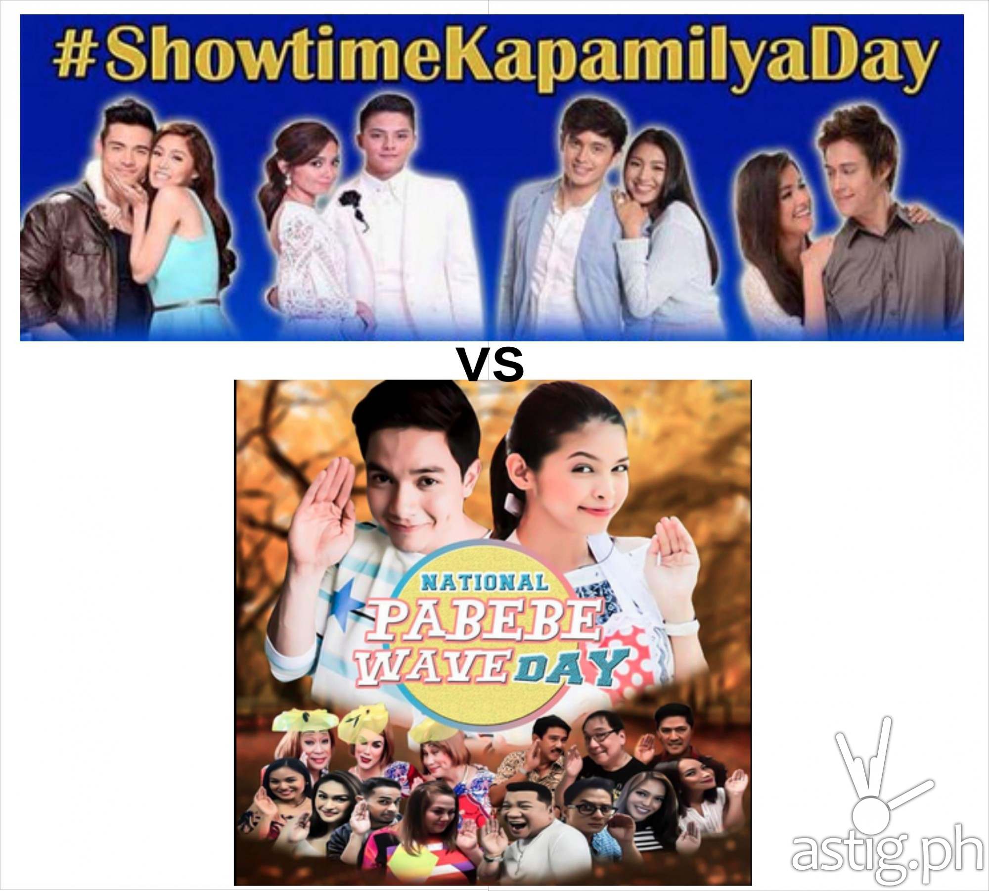 Its showtime kapamilya day vs aldub's national pabebe wave day