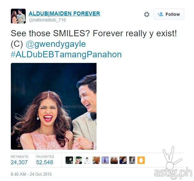 #ALDubEBTamangPanahon top tweet by nationaldub_716