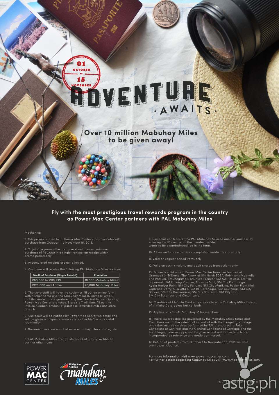PAL Mabuhay Miles x Power Mac Center promo