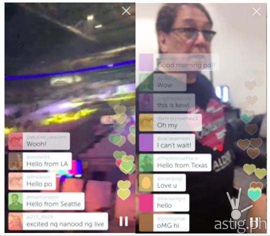 The producers did a live broadcast from the Philippine Arena before the show giving fans an exclusive view of the venue before the show started. The producers and stars talked to their fans from the green room backstage exclusively on Periscope. (photo credit: Eat Bulaga)