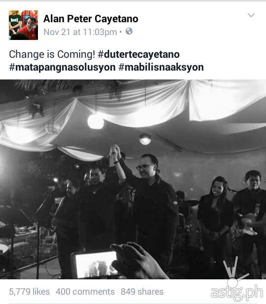 alan cayetano X duterte