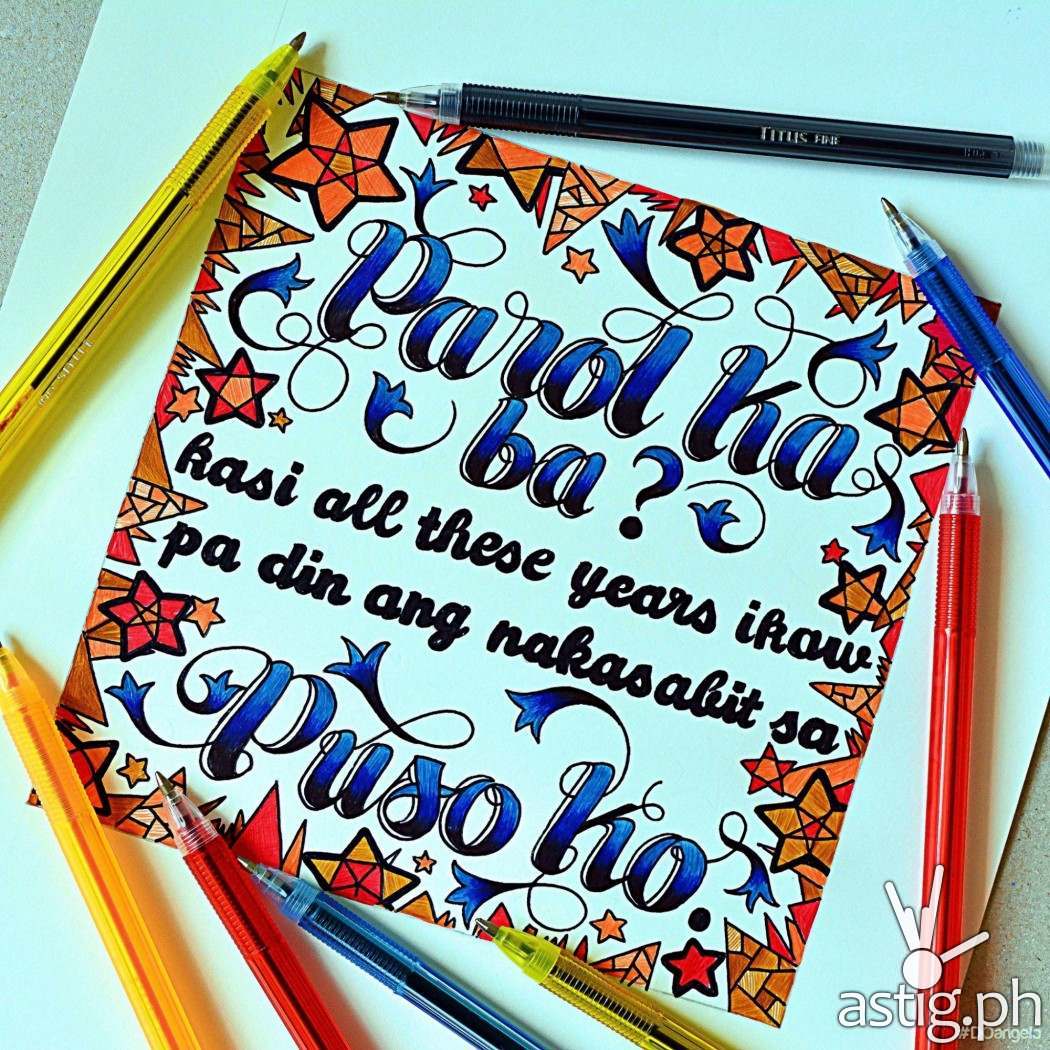 This Christmas postcard was created using Titus Pens
