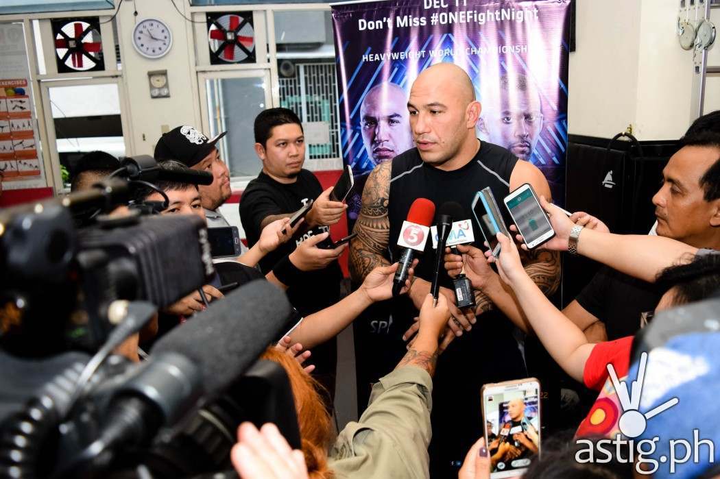 Brandon Vera talks to the media at KMA Gym