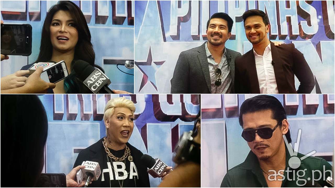 Pilpinas Got Talent judges Vice Ganda, Angel Locsin, Robin Padilla, Lucky Manzano, and Billy Crawford