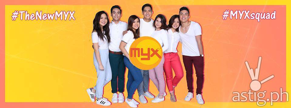 THE NEW MYX SQUAD. (L-R) Sharlene San Pedro, Jairus Aquino, Ai de la Cruz, Robi Domingo, Tippy Dos Santos, Sarah Carlos, Alex Diaz