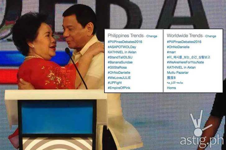 Pilipinas Debates DuRiam Rodrigo Duterte Miriam Defensor Santiago
