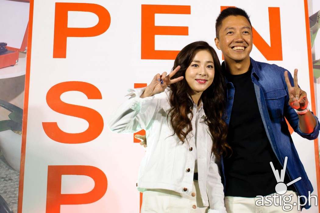Sandara Park with Penshoppe Brand Director Jeff Bascon