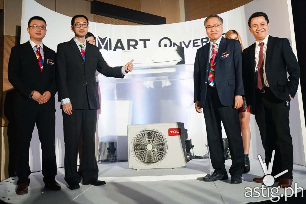 L-R Bill Cheng - TCL Aircon Division Director_ Eason Cai - TCL PH CEO_ Byeong Woo Park - Brand Marketing Consultant, Aircon Division_ Jay Guanzon - TCL PH Business Unit Manager Whitelines