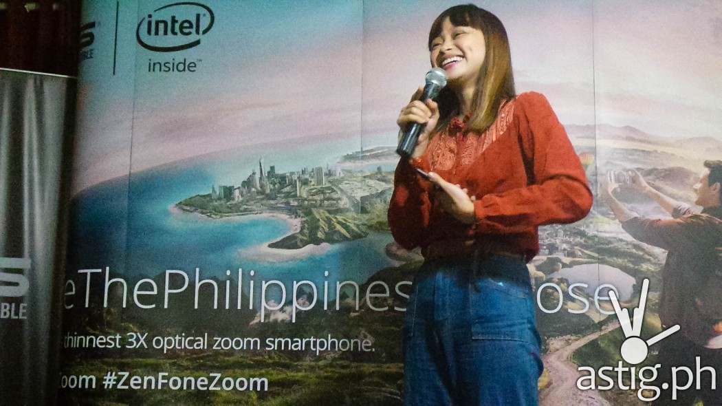 Shaira Luna at the media junket held in Las Casas (photo taken with an ASUS ZenFone Zoom)