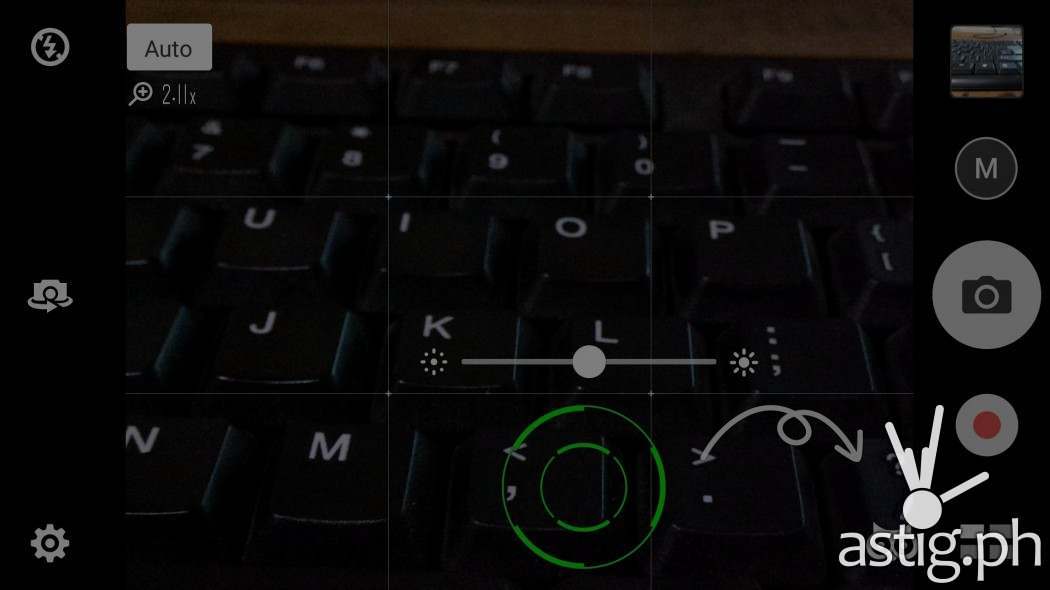 Lock camera exposure and focus by long-pressing on the desired area