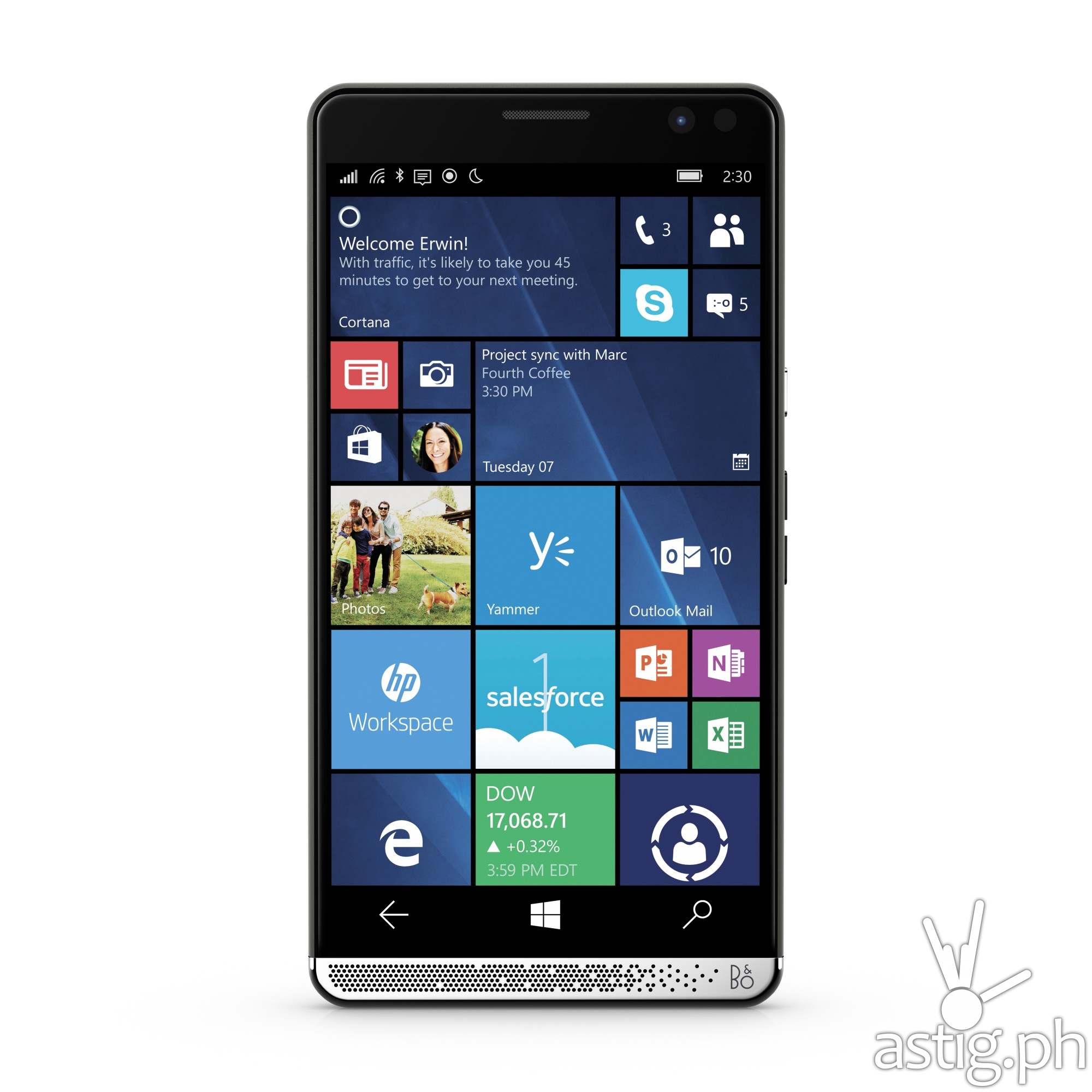 HP Elite x3 - Front View