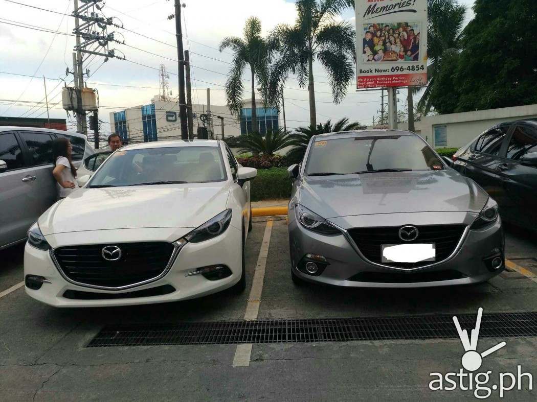 Mazda3 2017 (left) and 2016 (right)