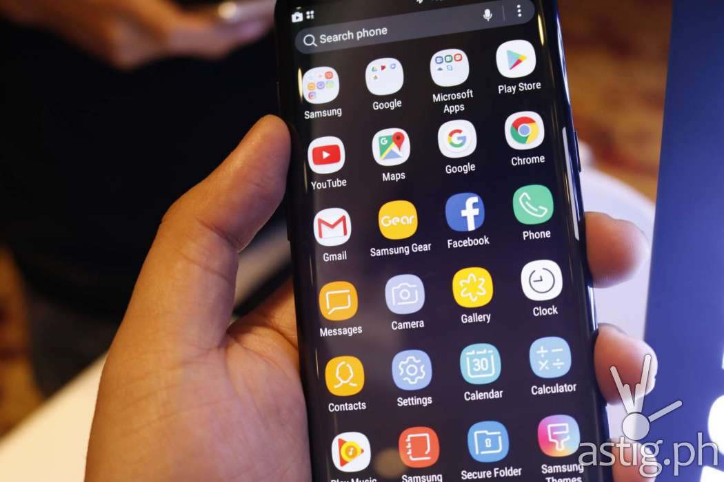 Samsung Galaxy S8 TouchWiz app drawer