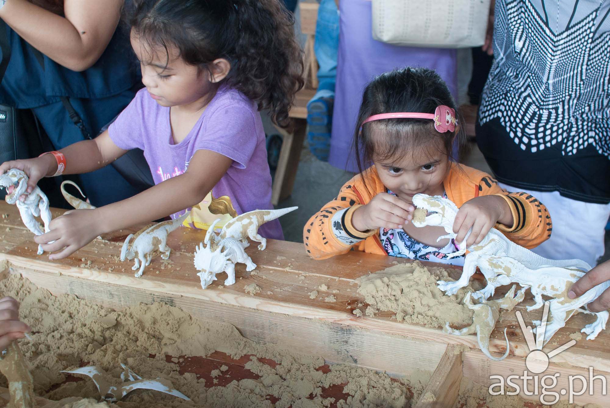 Dinosaur sandbox - Dinosaurs Around The World exhibit - Mind Museum BGC