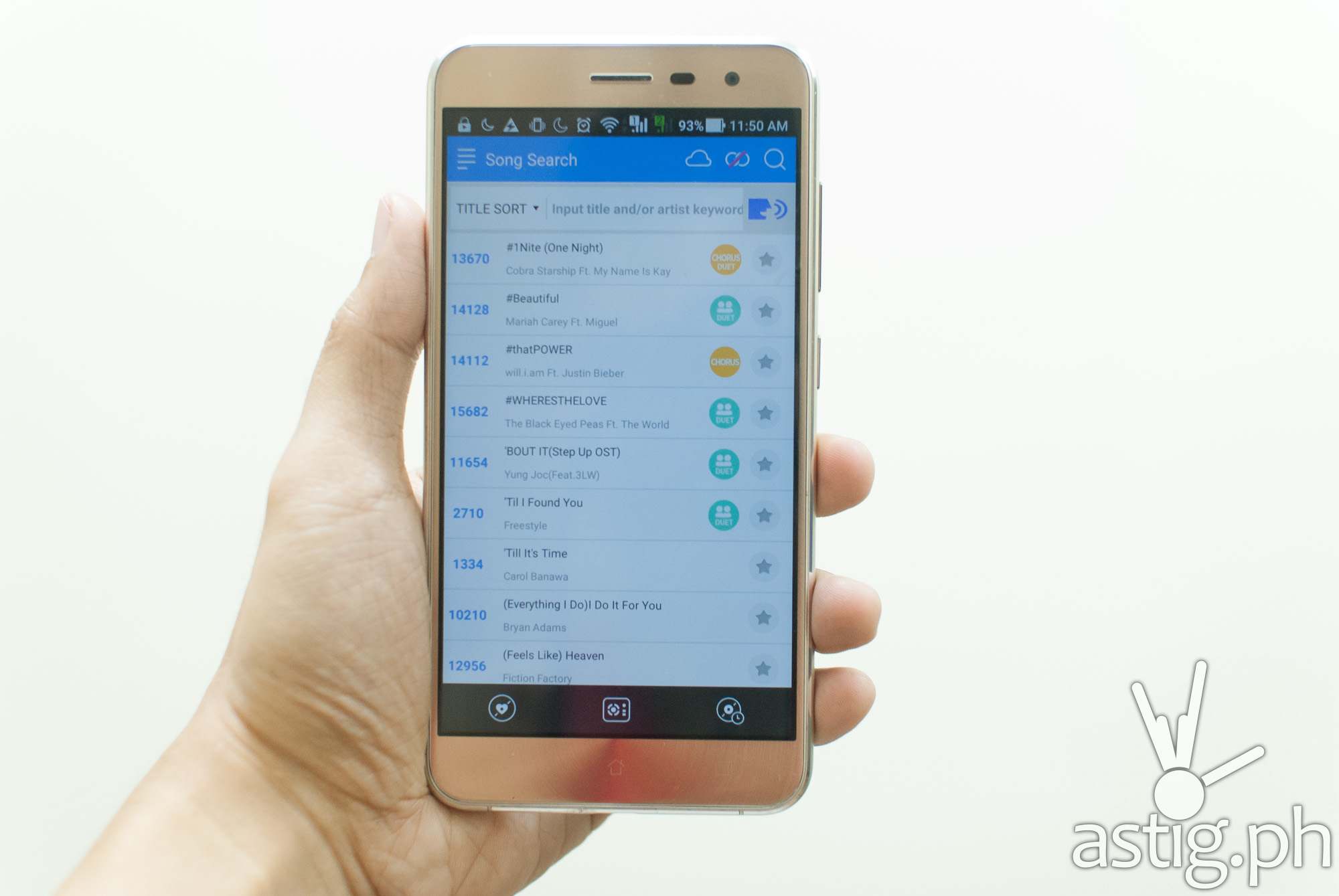 Seach for songs and mark your favorite songs using the GV Smart App - Grand Videoke Symphony 3 Pro