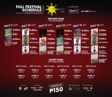 CineFilipino Replay Full Festival Schedule