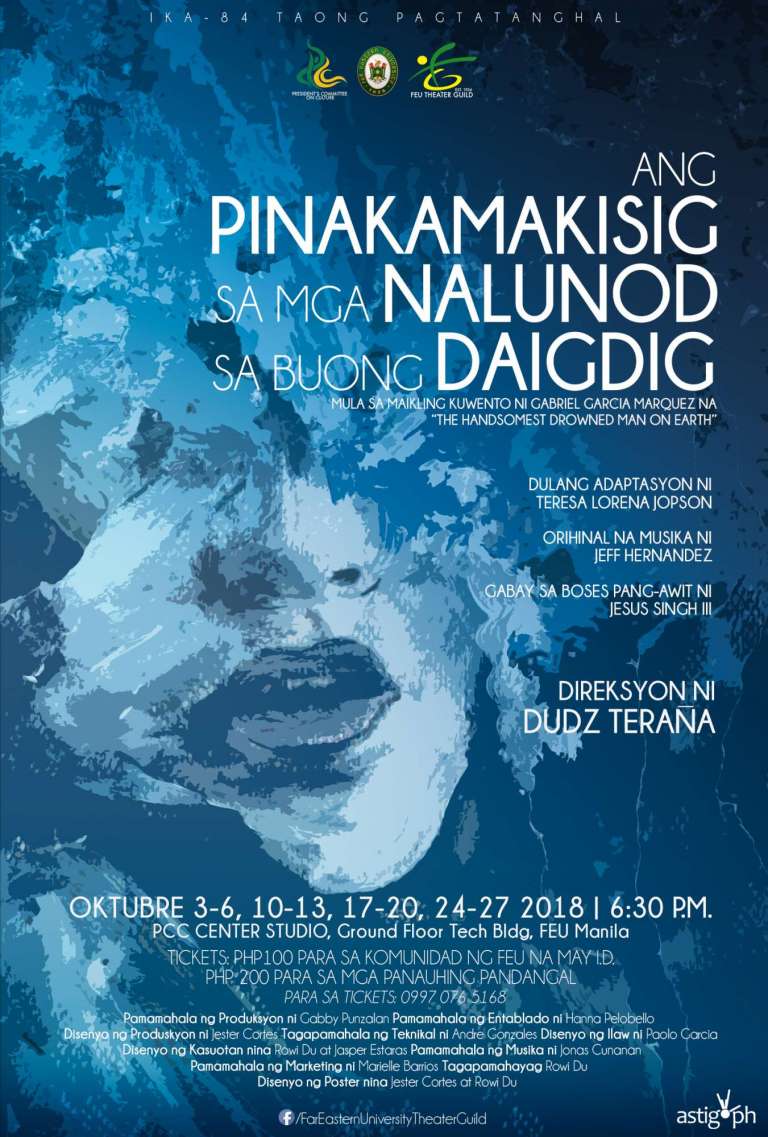 Ang Pinakamakisig sa mga Nalunod sa Buong Daigdig FEU Theater Guild poster