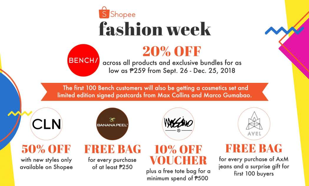 20% off all Bench products during Shopee's Fashion Week