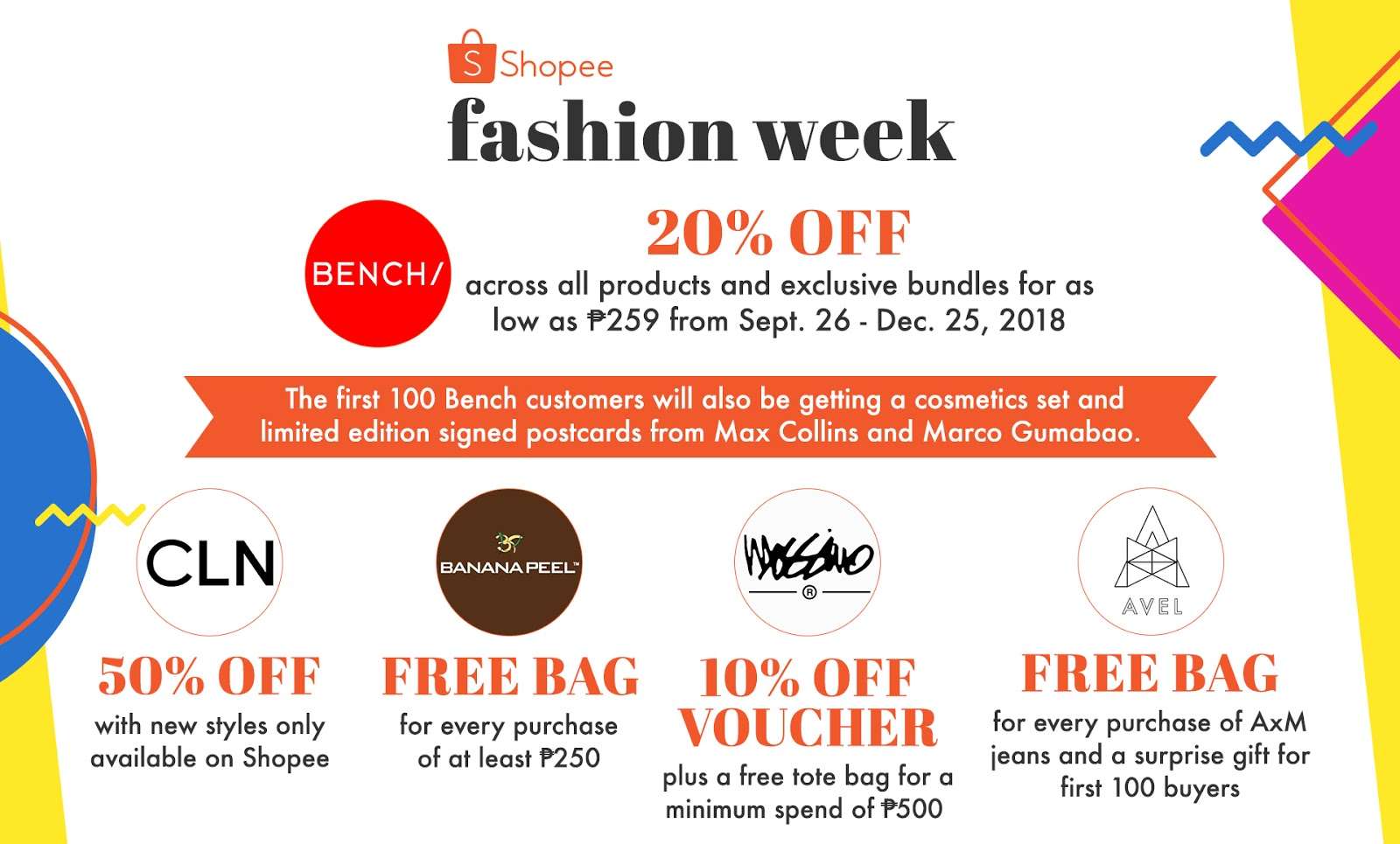 20% off all Bench products during Shopee's Fashion Week