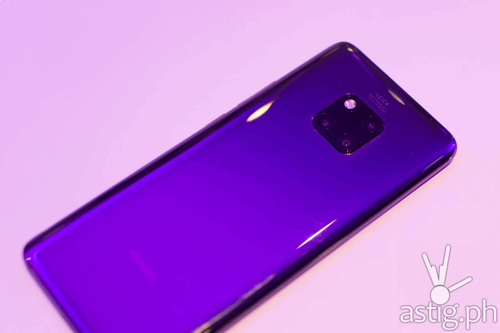 Huawei Mate 20 Pro - back showing camera