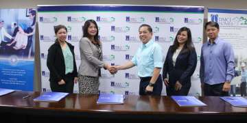 Leaders in real estate and healthcare tie up for a discount program for condo communities. DMCI Homes and The Medical City officers forge a partnership to provide in-patient services discount for residents of condo communities. Photo shows (from left to right) DMCI Homes Corporate Communications Manager Josephine Cruz, The Medical City Assistant Vice President for Relationship Management and Business Development Emelie Escasinas, DMCI Homes Property Management Corporation (DPMC) Senior Vice President Enrico C. Wong, The Medical City Assistant Manager Bernadette Remo and DPMC Operations Manager Frederick Rapiñan during the signing of the agreement recently at the DMCI Homes Corporate Center in Makati City.