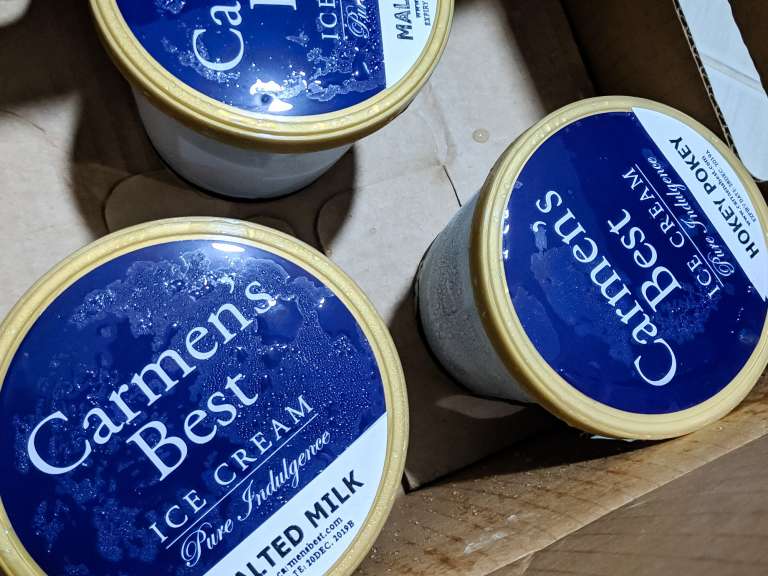 Carmen's Best Ice Cream Malted Milk Hokey Pokey