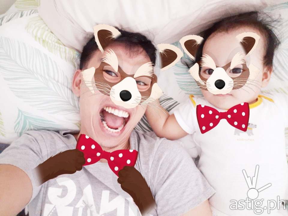 Sample photo (selfie AR stickers) - Samsung Galaxy M20