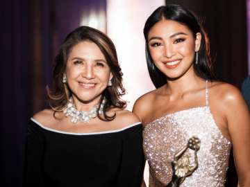 FAMAS Executive Producer Donna Sanchez with FAMAS Best Actress Nadine Lustre