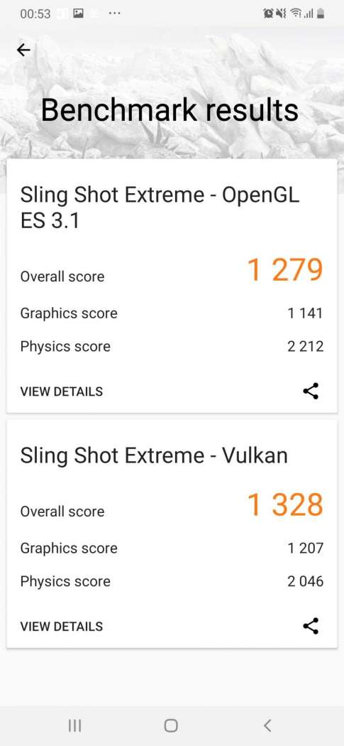 3DMark SlingShot Extreme - Samsung Galaxy A50