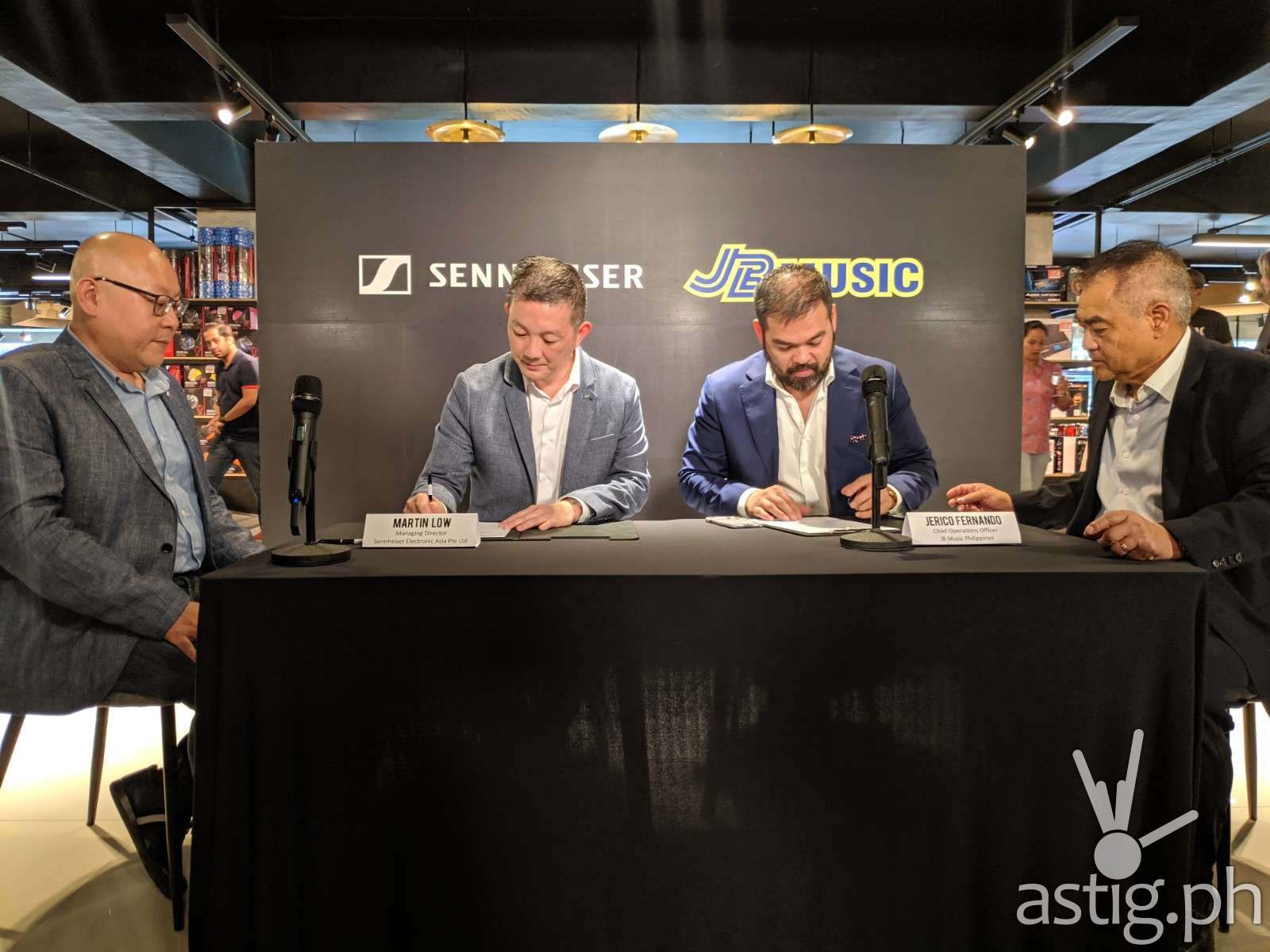 Sennheiser x JB Music MOA signing at the JB Music flagship store along EDSA, Mandaluyong City, Philippines
